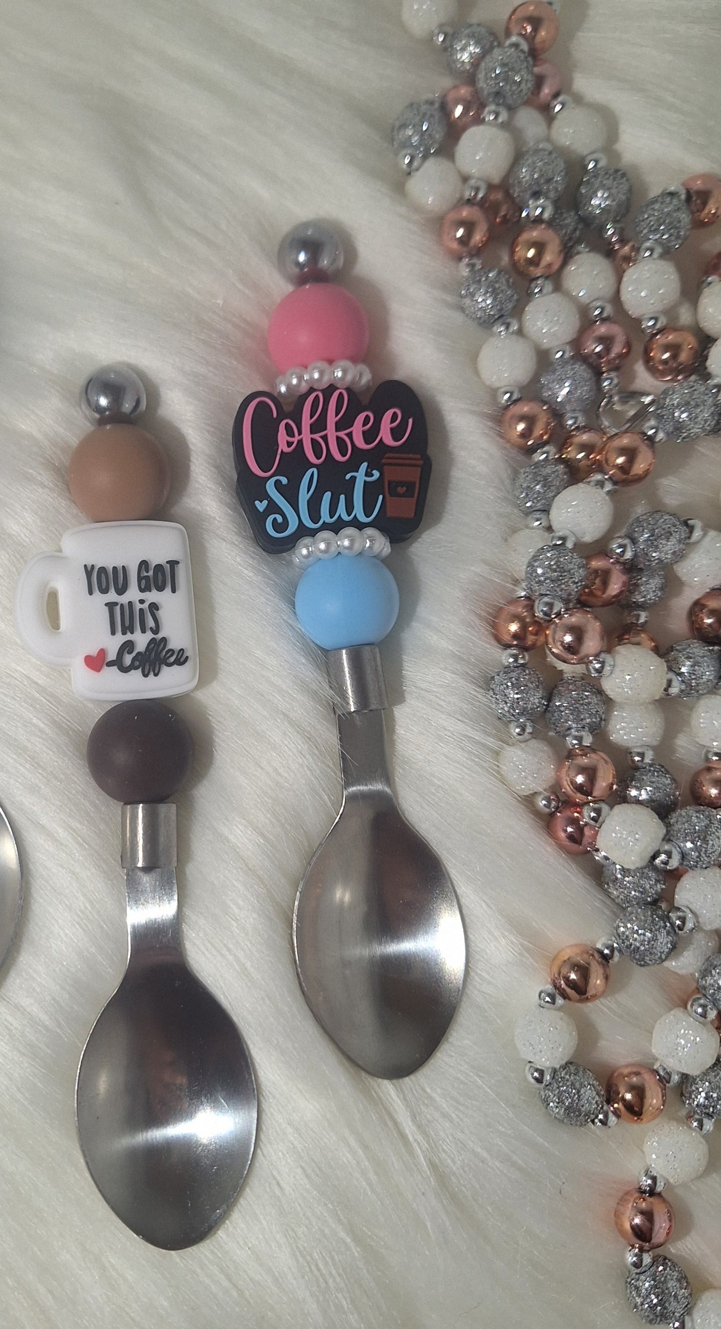 Beaded Coffee Spoons (4 Options)