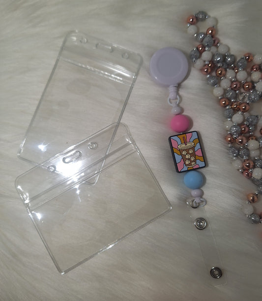 Beaded Badge Reel