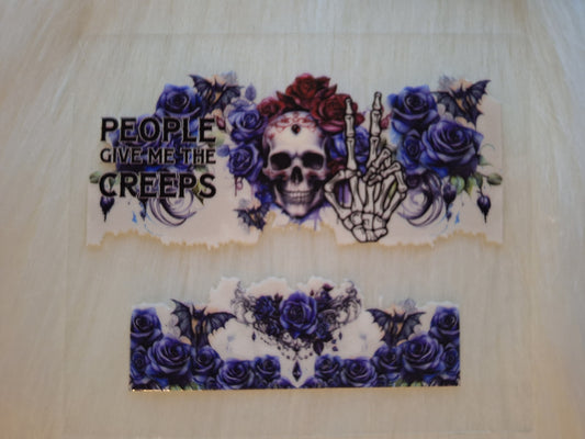 Mini Keychain Tumbler "People give me the creeps"