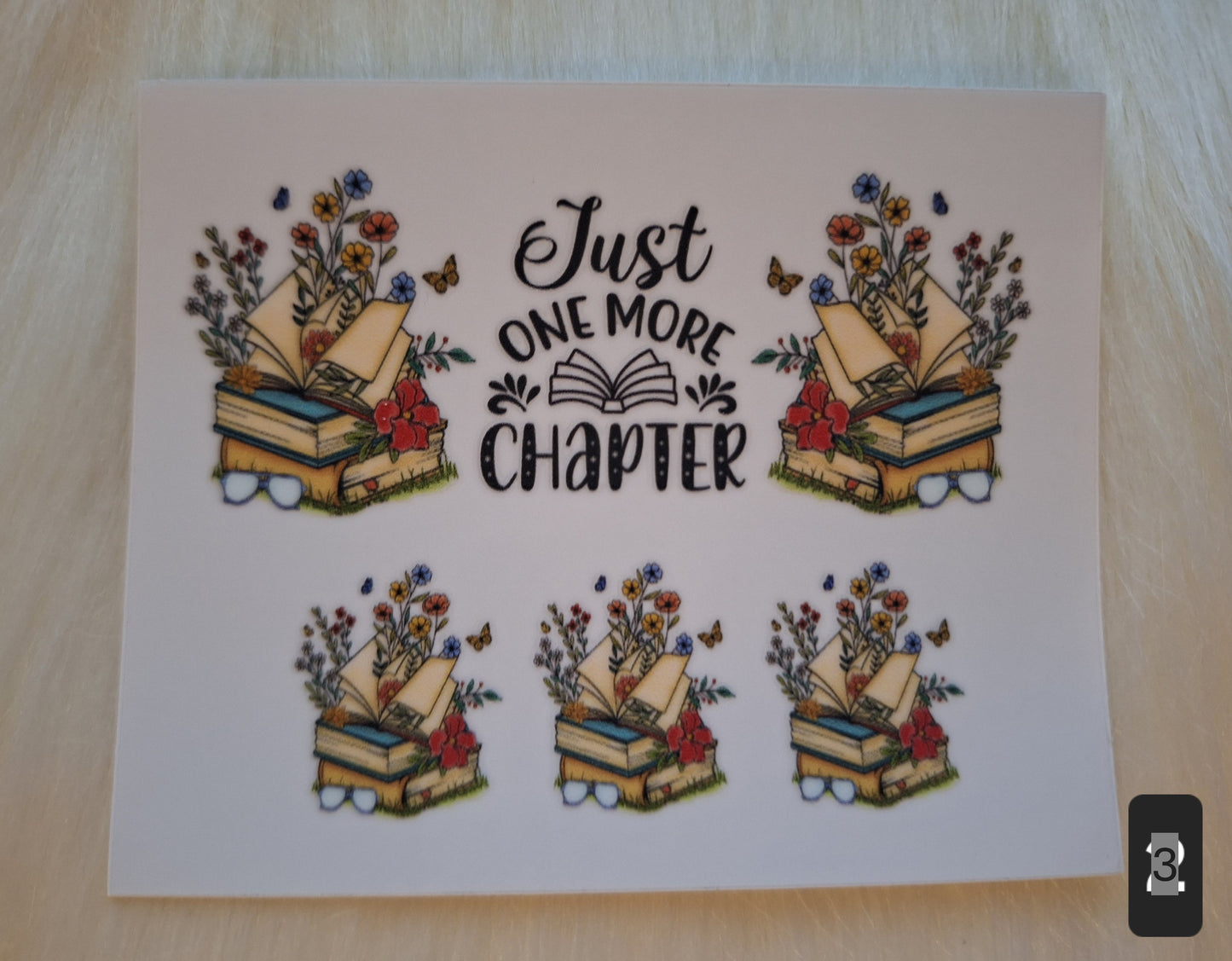 Mini Keychain Tumbler "Just One More Chapter"