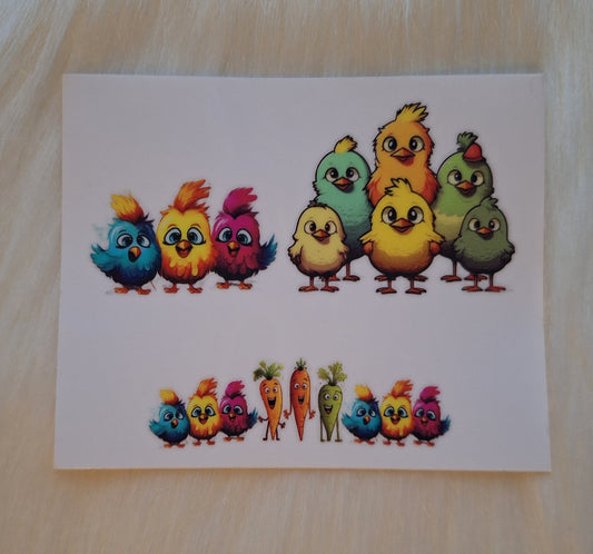 Mini Keychain Tumbler Chicks and Vegetables