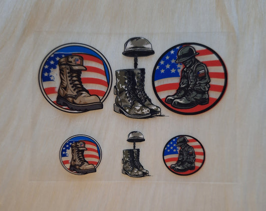 Mini Keychain Tumbler Soldier/Flag