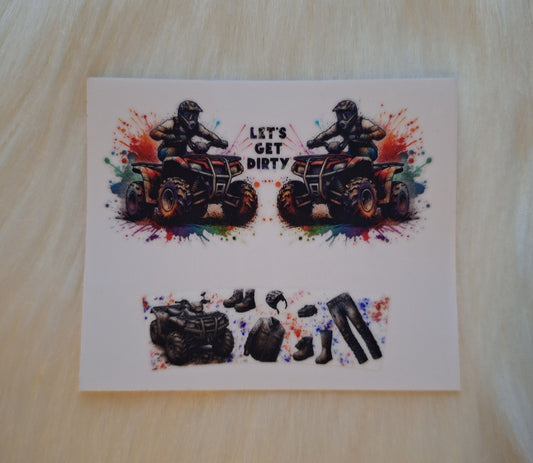 Mini Keychain Tumbler "Let's Get Dirty" 4-Wheeler ATV