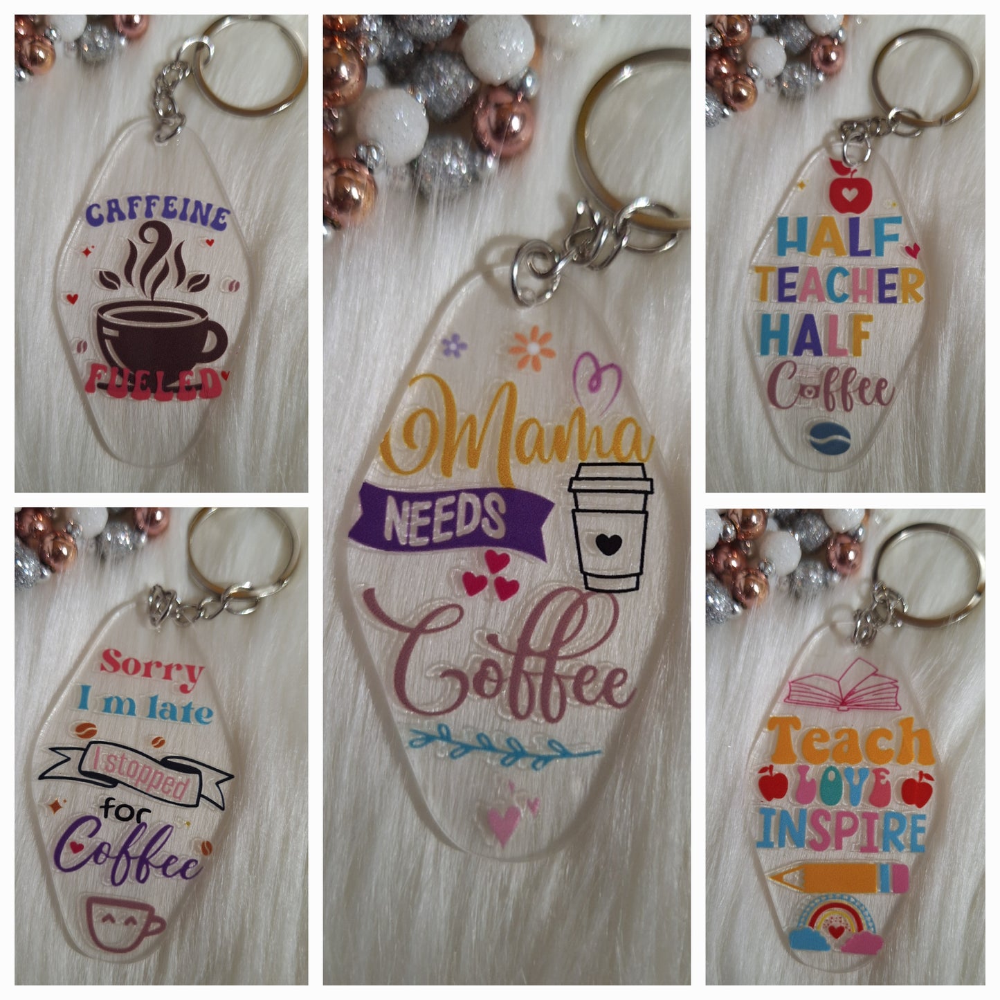 Acrylic Hotel Keys (Key Tags) Keychains (29 Options)