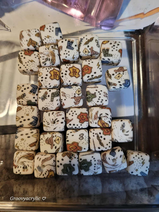 Silicone Square Bead — Harry Potter